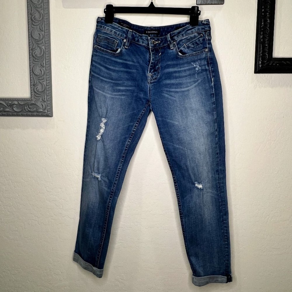 Vigoss - Thompson Tomboy - Ankle Cuffed - Distressed Jeans - W29 x L27